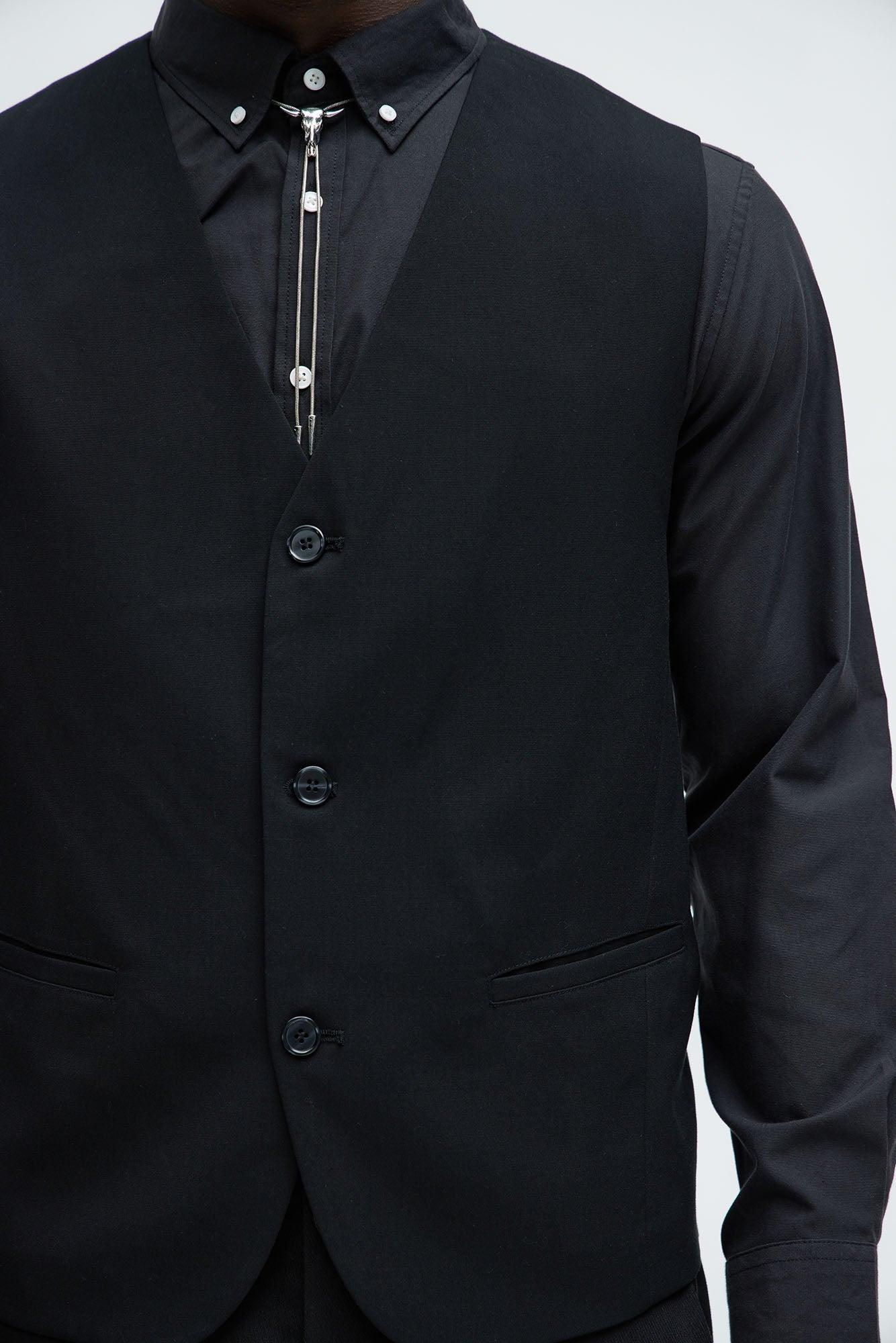 Modern Stretch Waistcoat - Black Product Image