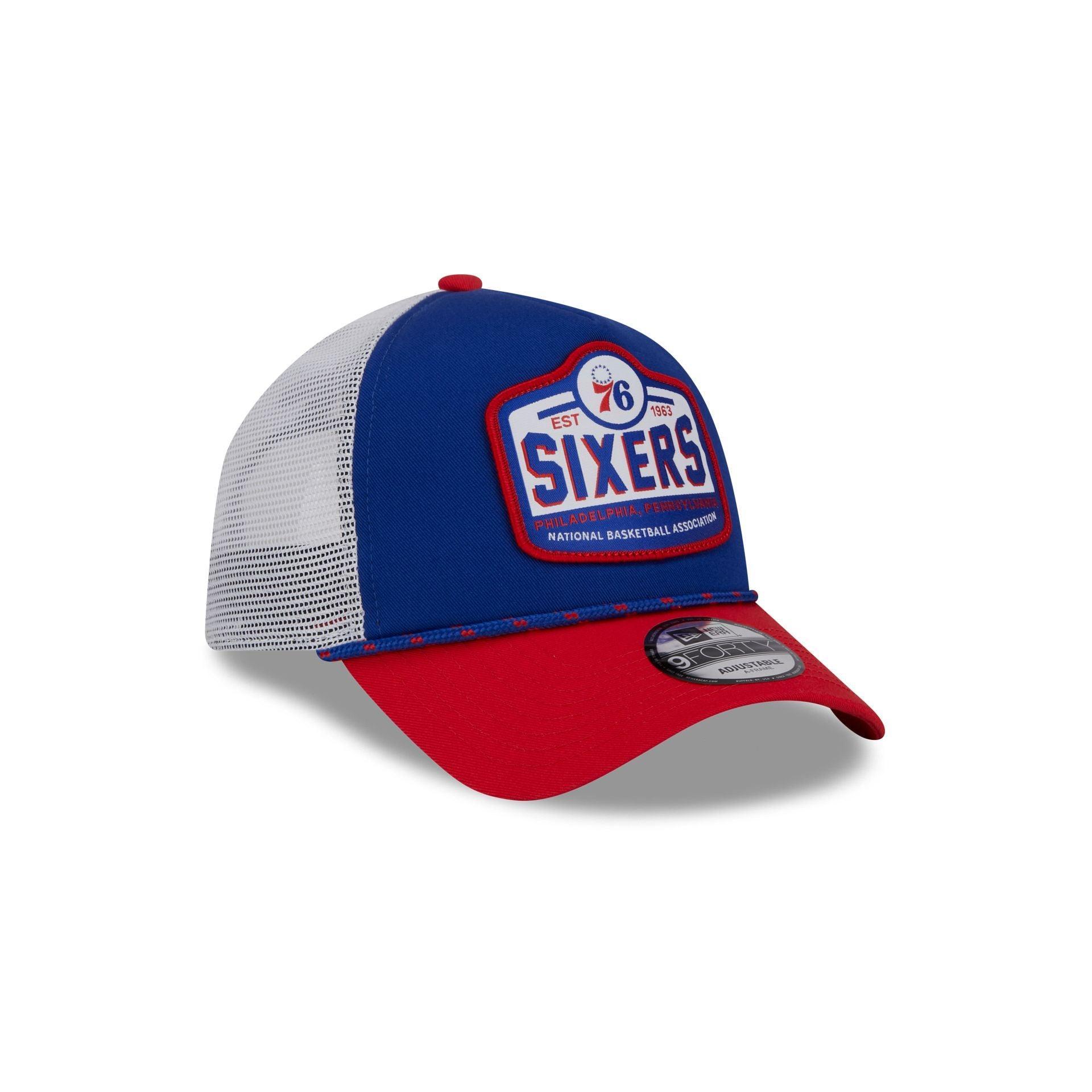 Philadelphia 76ers 2024 Rally Drive 9FORTY A-Frame Trucker Hat Male Product Image