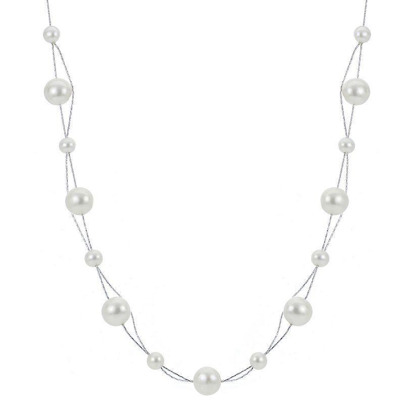 Pearlustre By Imperial Sterling Silver Freshwater Pearl Necklace, 18 In Product Image