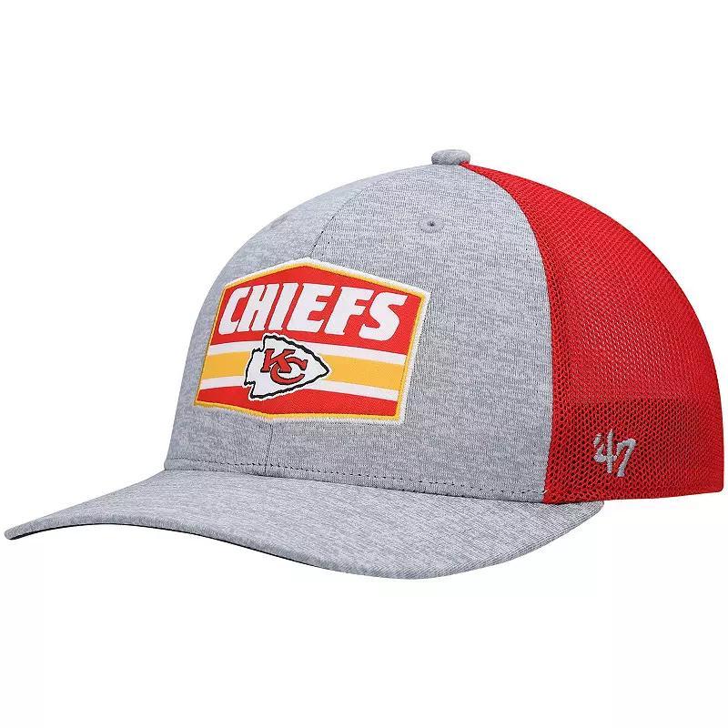 Mens 47 Heathered Gray/Red Kansas City Chiefs Motivator Flex Hat Product Image