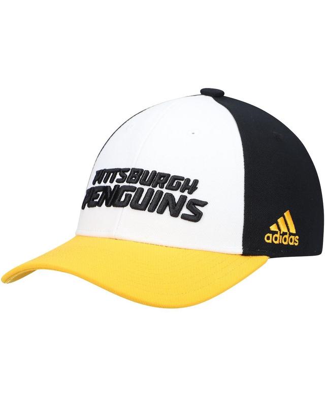 Mens White Pittsburgh Penguins Locker Room Adjustable Hat Product Image