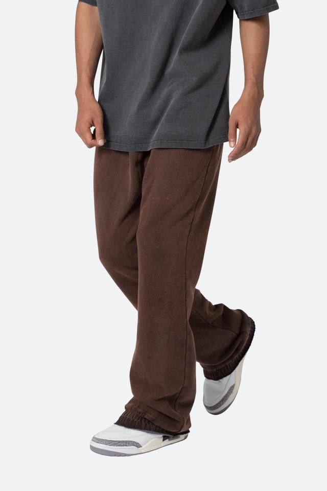 Washed Flare Sweatpants - Brown Product Image