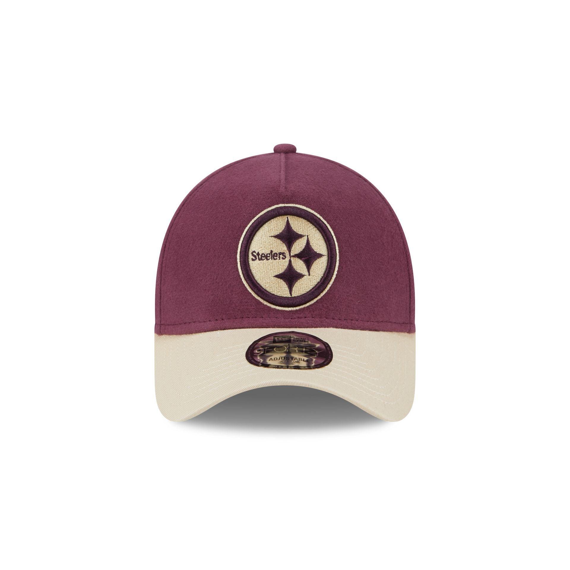 Pittsburgh Steelers Moleskin Crown Maroon 9FORTY A-Frame Snapback Hat Male Product Image