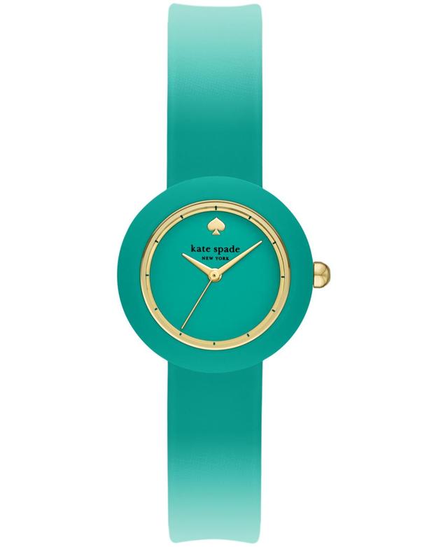 kate spade new york Womens Mini Park Row Blue Silicone Watch 28mm - Blue Product Image