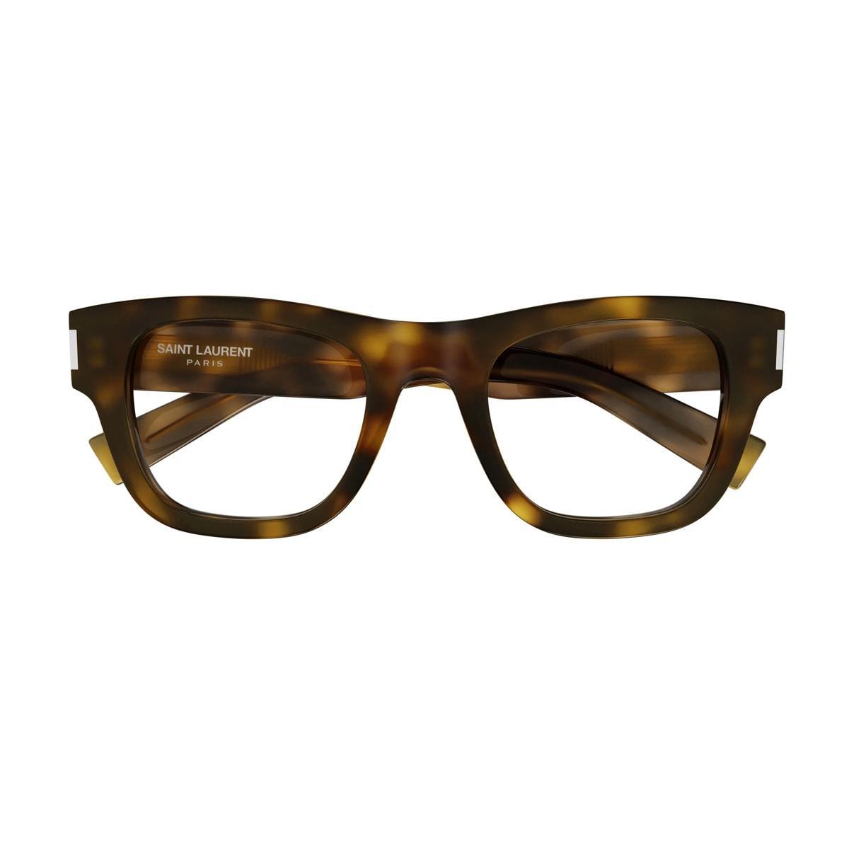 SAINT LAURENT Sl 698 Linea Classic 003 Havana Glasses In Marrone Product Image