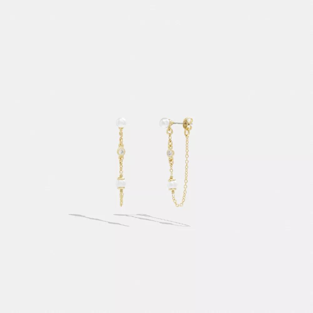 Classic Pearl Chain Earrings Product Image