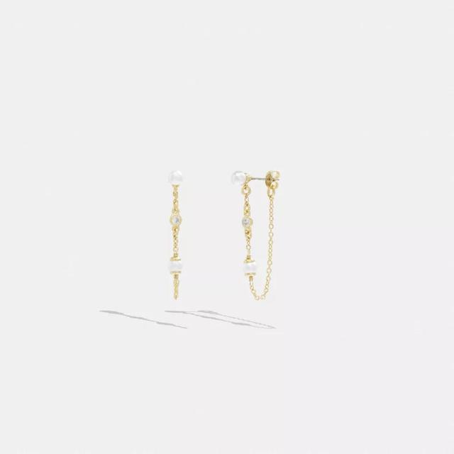 Classic Pearl Chain Earrings Product Image