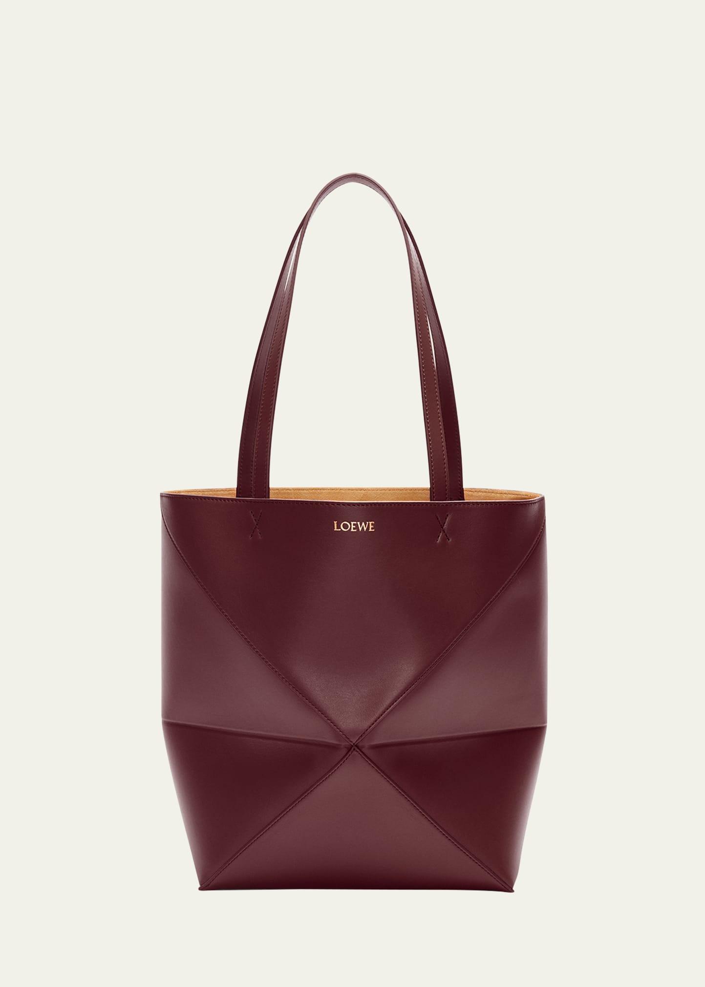 Womens Puzzle Shiny Leather Tote Product Image