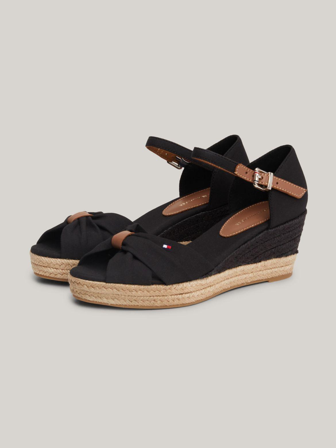 Tommy Hilfiger Women's Peep-Toe Mid-Heel Platform Espadrille - Brown - US 10 / EU 42 Product Image