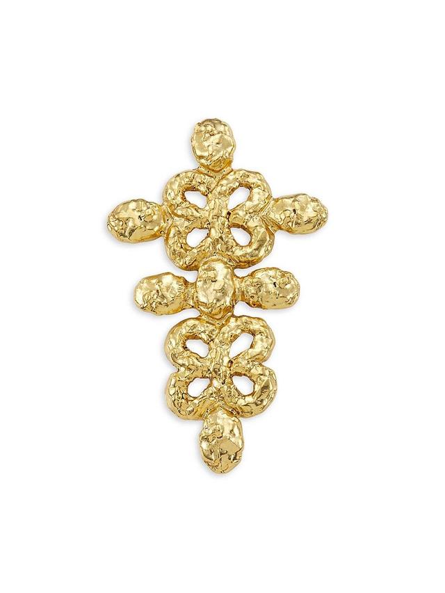 Womens 22K Goldplated Clover Pin Product Image