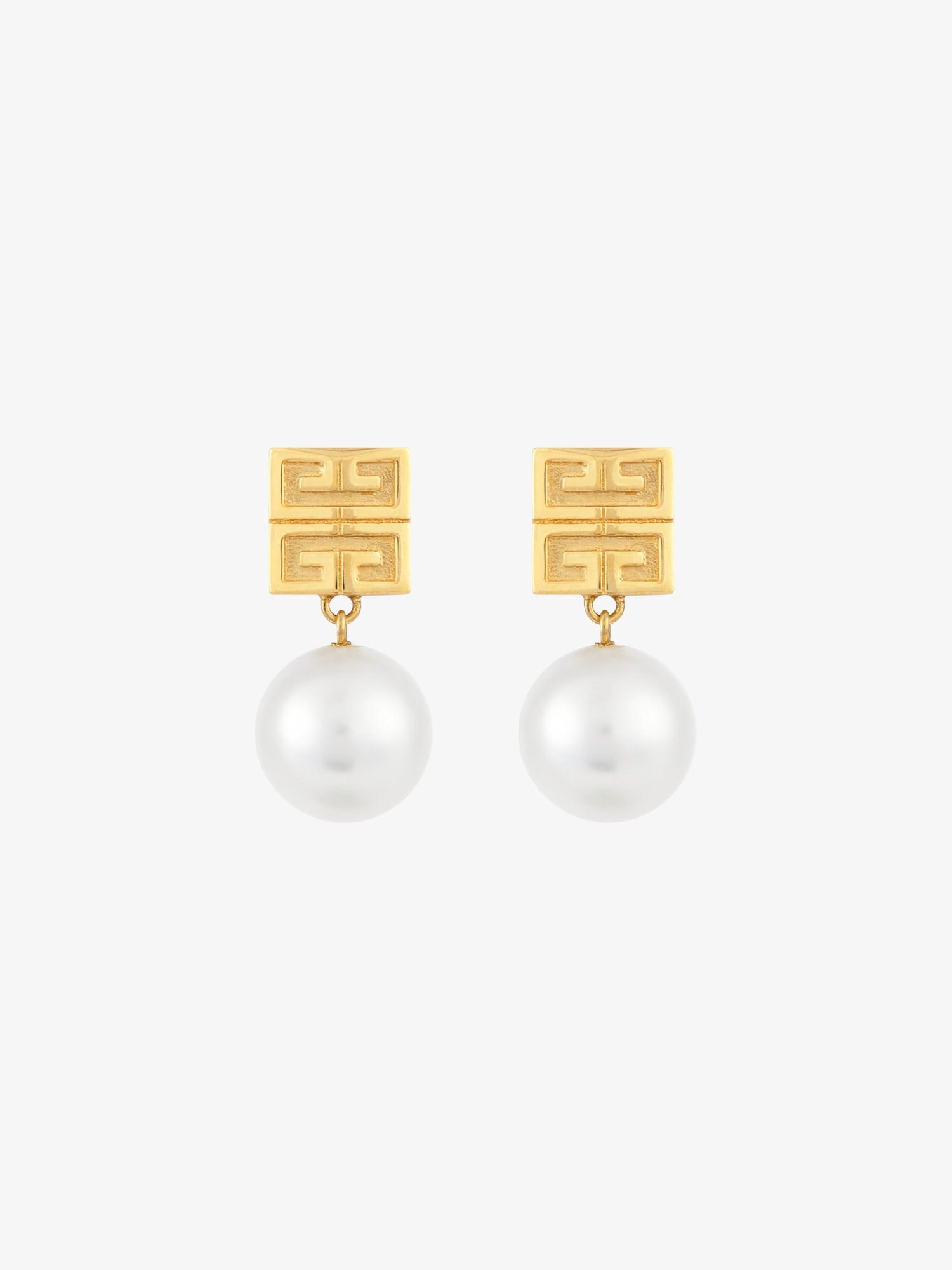 4G earrings in metal with pearls Product Image