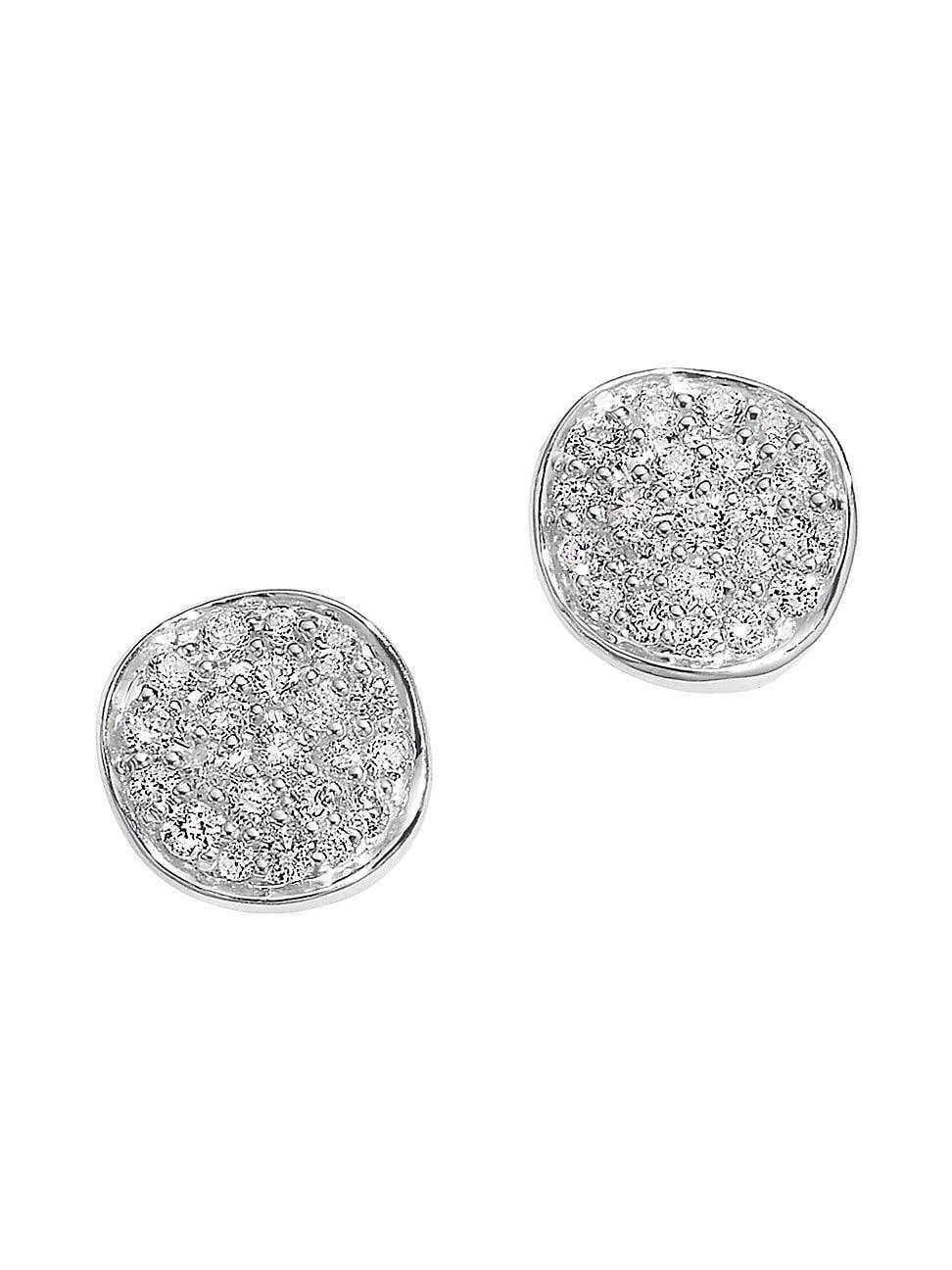 Ippolita Stardust Mini Flower Diamond Disc Stud Earrings Product Image