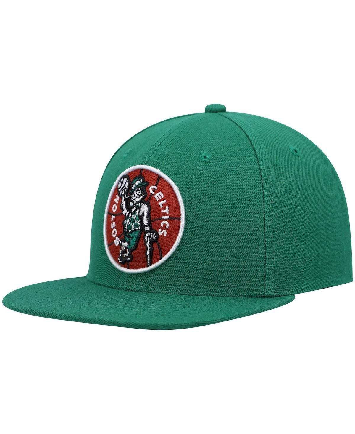 Mens Mitchell & Ness Kelly Green Boston Celtics Hardwood Classics Team Ground 2.0 Snapback Hat Product Image