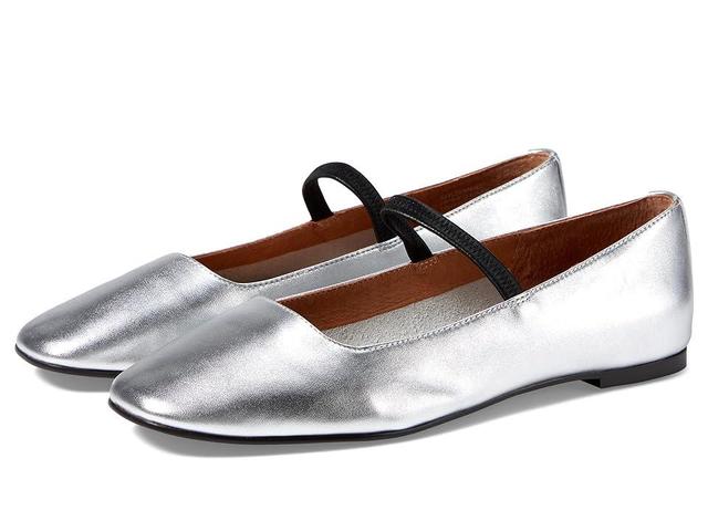 Madewell The Greta Ballet Flat in Metallic Leather Women's Shoes Product Image