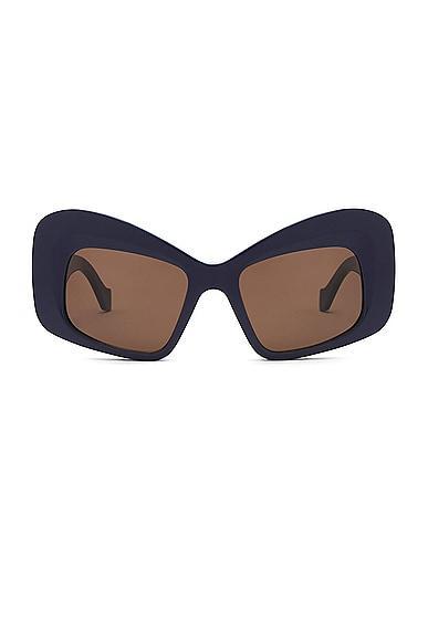 Loewe Anagram Square Sunglasses in Navy Product Image