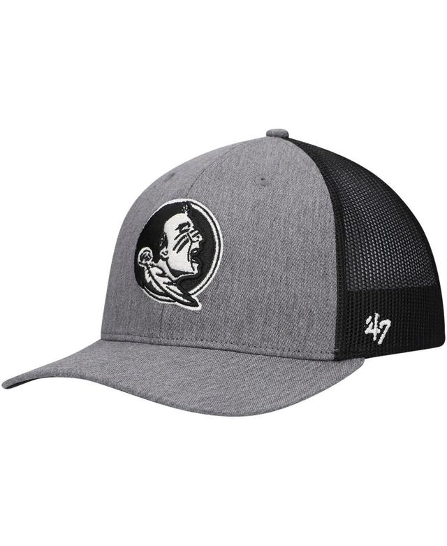 Mens 47 Charcoal Florida State Seminoles Carbon Trucker Adjustable Hat Product Image