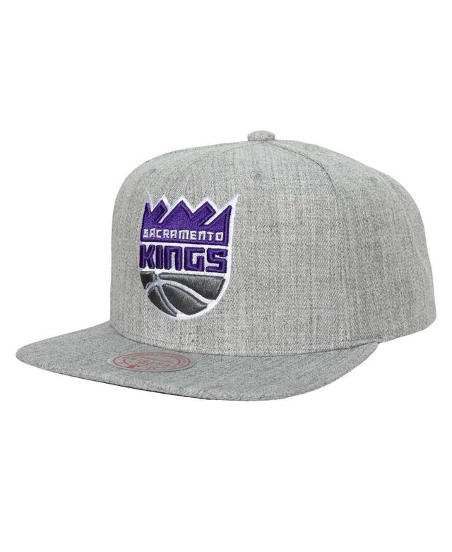 Mens Mitchell & Ness Heather Gray Sacramento Kings Hardwood Classics 2.0 Snapback Hat Product Image