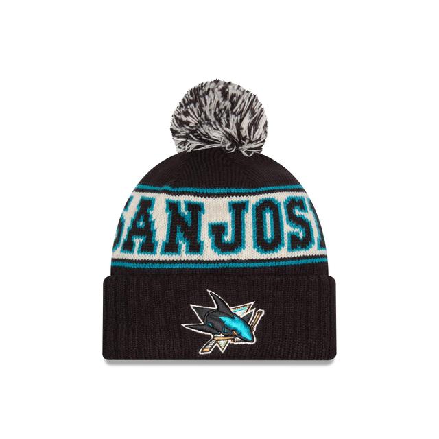 San Jose Sharks Retro Pom Knit Hat Male Product Image