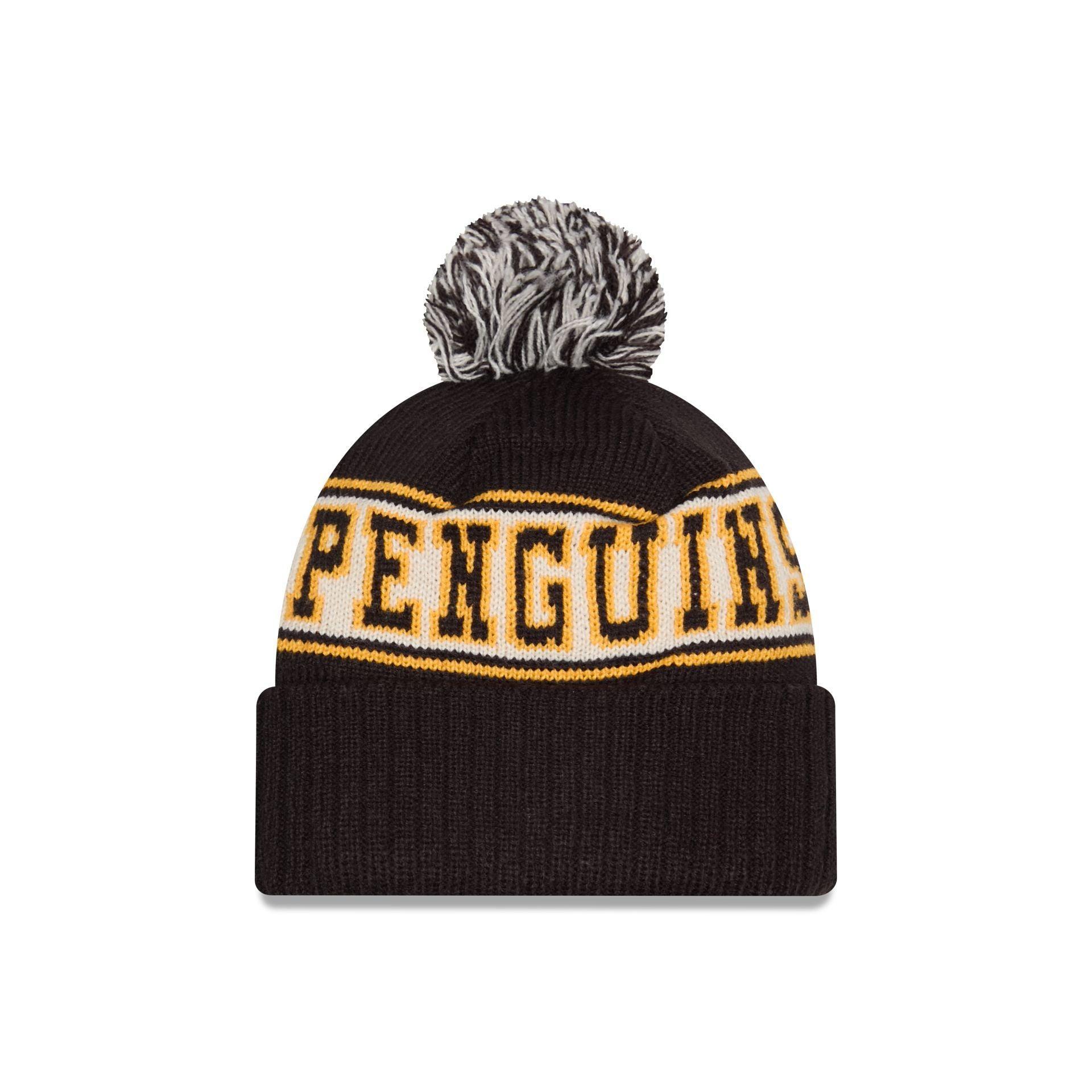 Pittsburgh Penguins Retro Pom Knit Hat Male Product Image