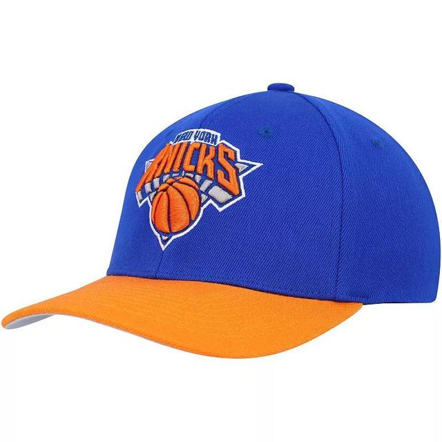 Mens Mitchell & Ness Blue New York Knicks Mvp Team Two-Tone 2.0 Stretch-Snapback Hat - Blue Product Image