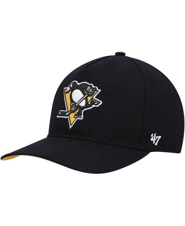 Mens 47 Brand Black Pittsburgh Penguins Primary Hitch Snapback Hat Product Image