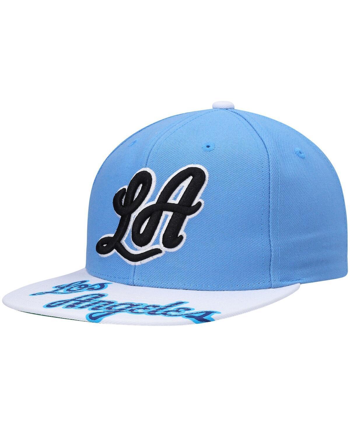 Mens Mitchell & Ness x Lids Powder Blue Los Angeles Lakers Hardwood Classics Reload 3.0 Snapback Hat - Powder Blue Product Image