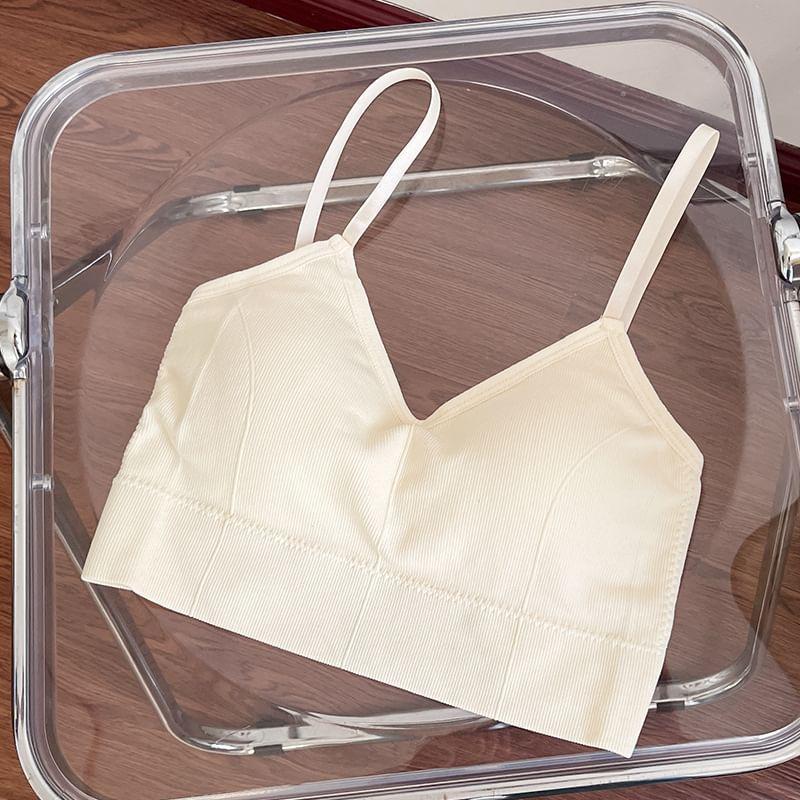 Plain Strappy Bra Product Image