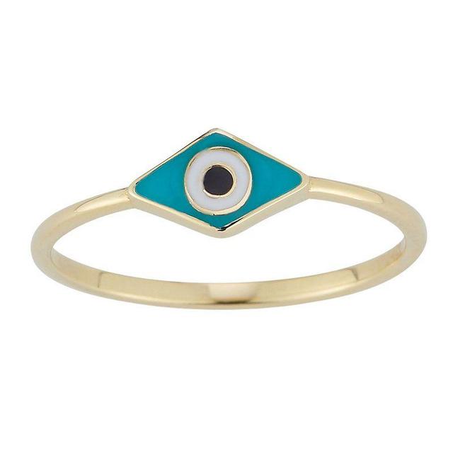 LUMINOR GOLD 14k Gold Evil Eye Stackable Ring, Womens Yellow Product Image