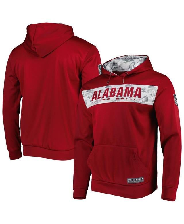 Mens Colosseum Crimson Alabama Crimson Tide OHT Military Appreciation Team Color Pullover Hoodie Product Image