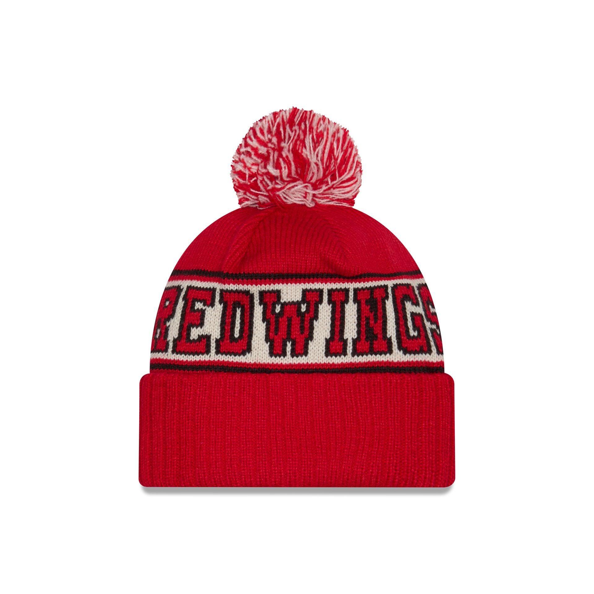 Detroit Red Wings Retro Pom Knit Hat Male Product Image