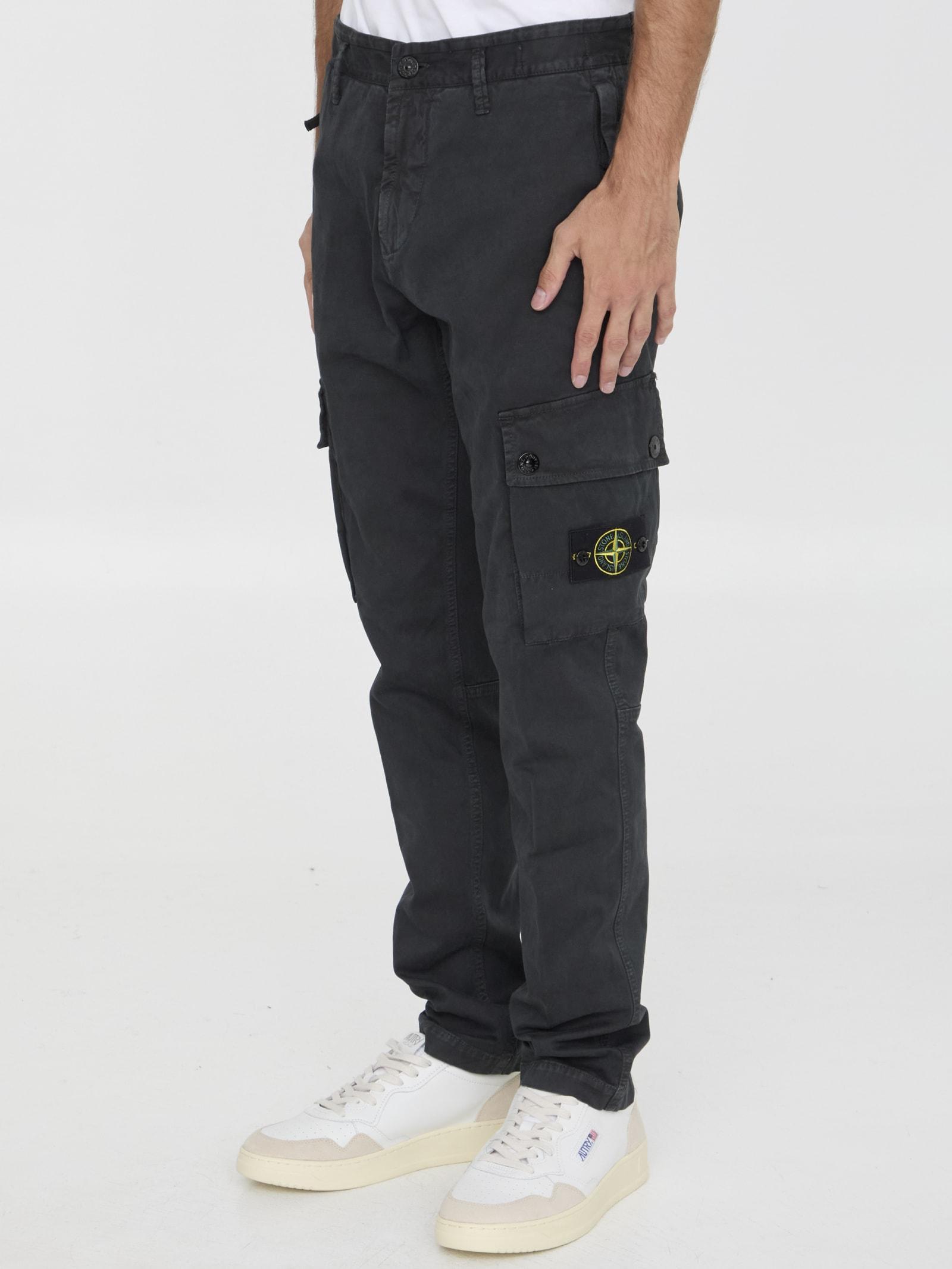 STONE ISLAND Slim Pants In Black Product Image