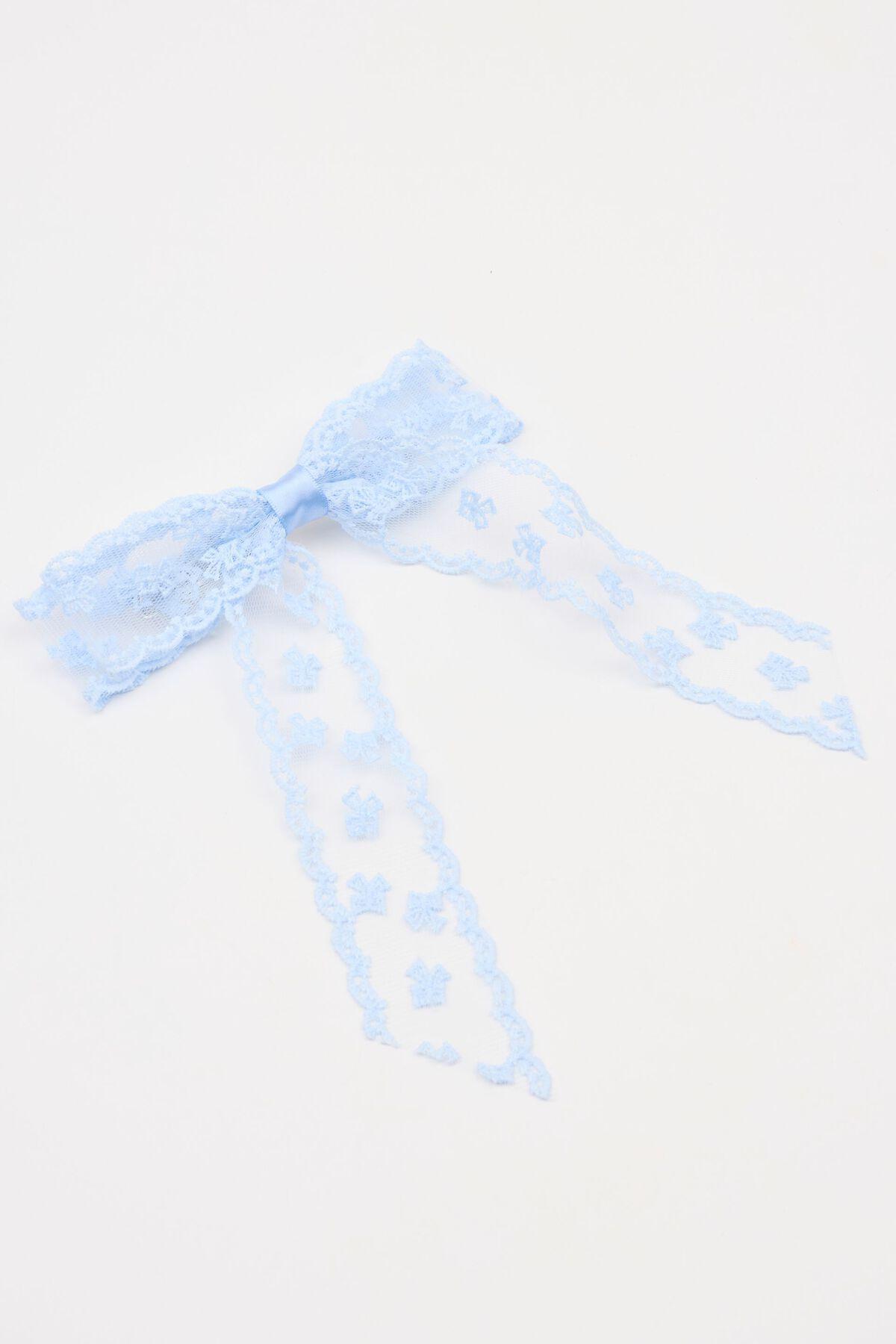 Allover Lace Bow Clip Product Image