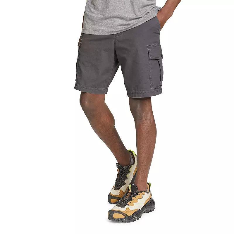 Mens Eddie Bauer Timber Edge Ripstop 10 Cargo Shorts Dark Grey Product Image