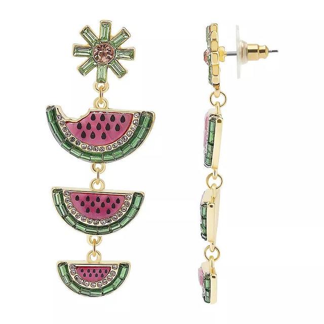 Celebrate Together Gold Tone Watermelon Bite Statement Earrings, Womens, Multi Product Image