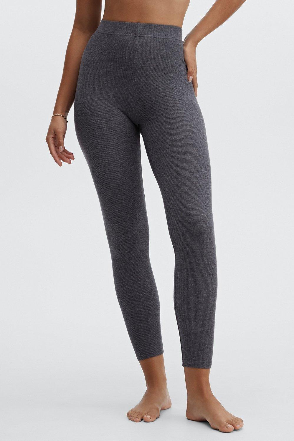 Fabletics RestoreKnit Ultra High-Waisted 7/8 Womens Pewter plus Size 1X Product Image