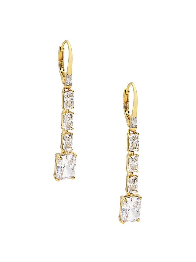 Womens Naomi 18K Gold-Plated & Cubic Zirconia Linear Drop Earrings Product Image