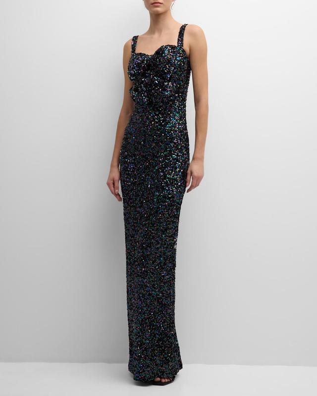 Black Halo Milayla Sequin Column Gown Product Image