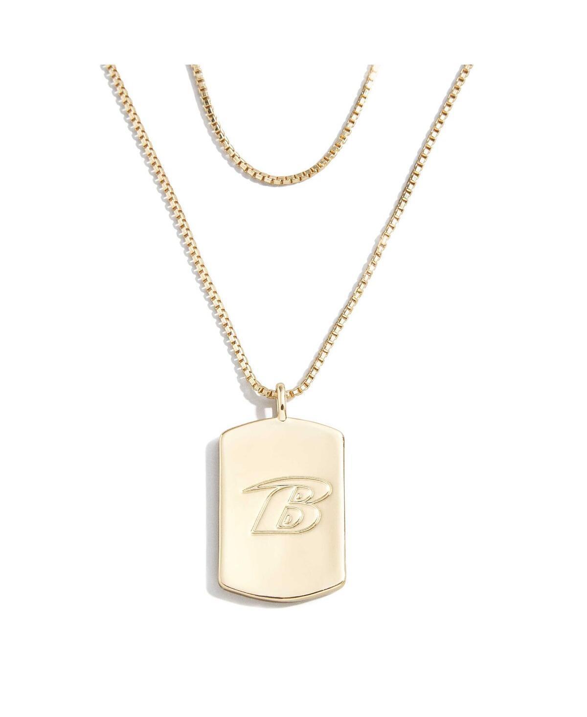 Womens Wear by Erin Andrews x Baublebar Baltimore Ravens Gold Dog Tag Necklace Product Image