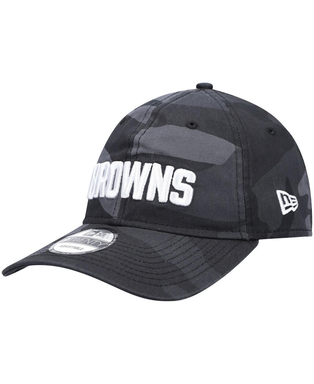 Men's New Era Charcoal Cleveland Browns Camo Core Classic 2.0 9TWENTY Adjustable Hat Product Image