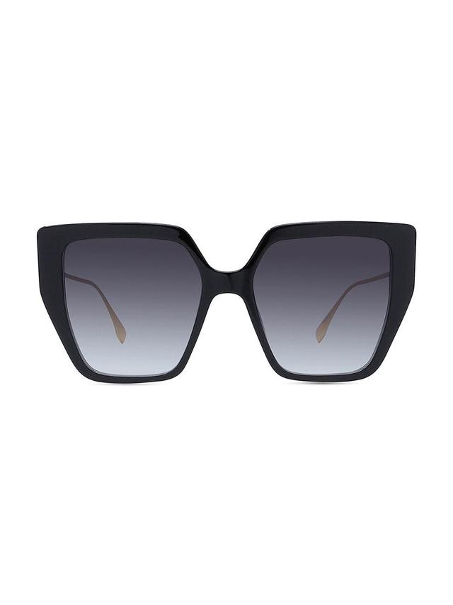 FENDI Womens Baguette 55mm Geometric Oversized Sunglasses Product Image