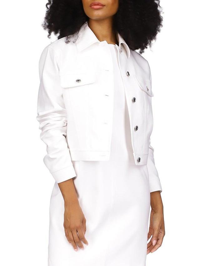 Cotton-Blend Crop Jacket Product Image