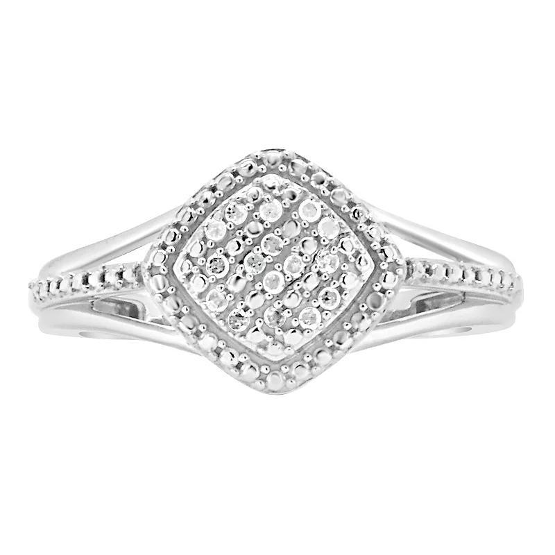 Celebration Gems Sterling Silver 1/10 Carat T.W. Diamond Ring, Womens Product Image