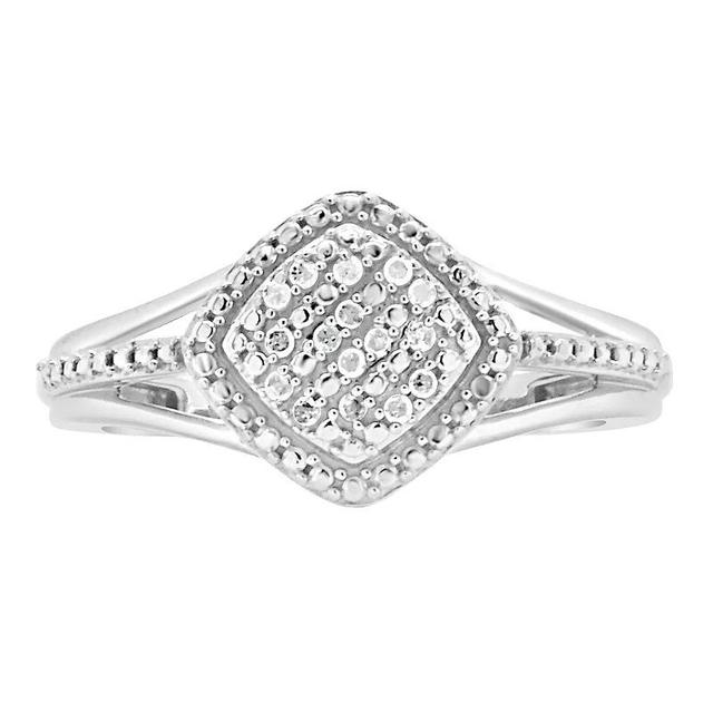 Celebration Gems Sterling Silver 1/10 Carat T.W. Diamond Ring, Womens Product Image