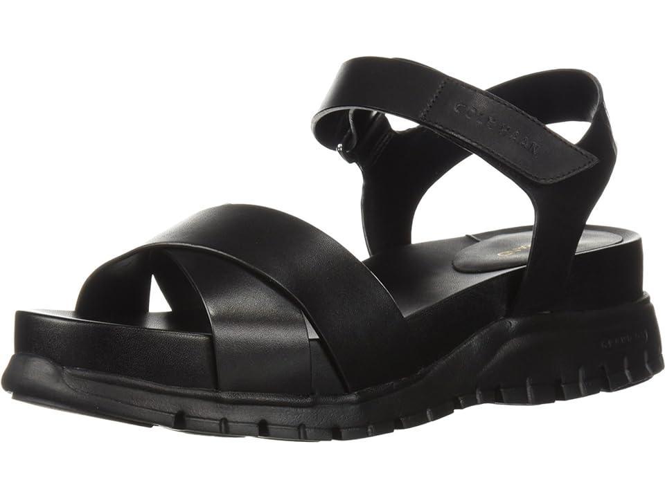 Cole Haan Zerogrand Crisscross Sandal (Black Leather Women's Shoes Product Image