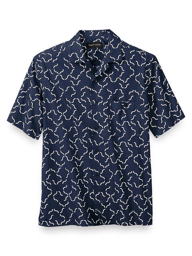 Cotton Deco Print Casual Shirt Product Image