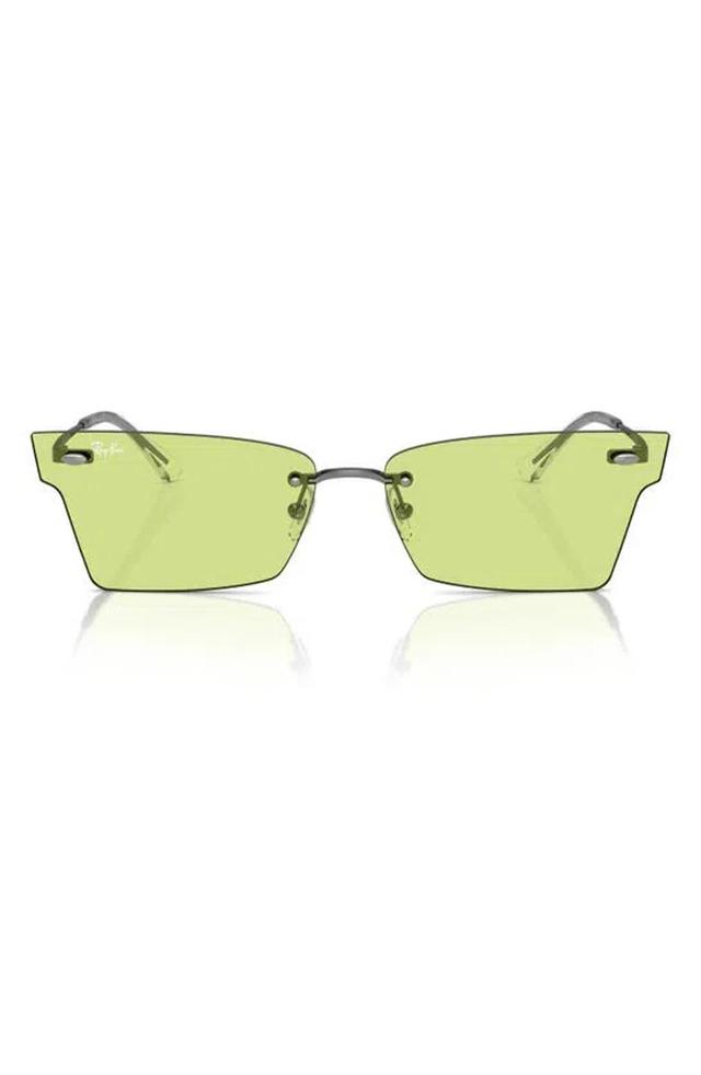 RAY BAN 64mm Frameless Butterfly Sunglasses In Green Product Image