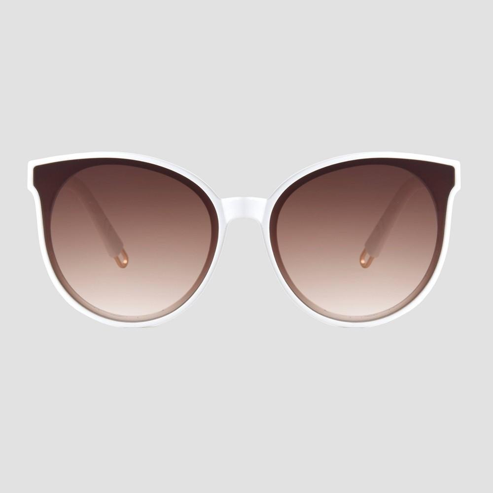 Womens Round Sunglasses - Universal Thread Off White Product Image