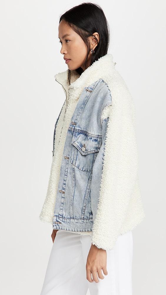 BLANKNYC Bear Hug Denim Sherpa Jacket | Shopbop Product Image