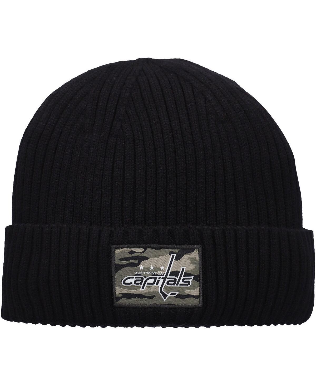 Mens Black Washington Capitals Military Appreciation Cuffed Knit Hat Product Image