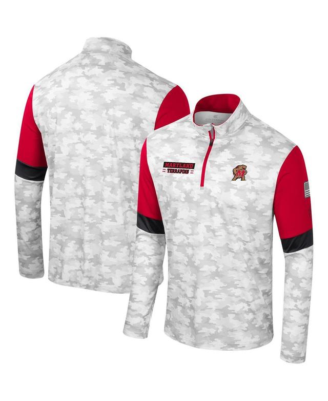 Mens Colosseum Camo Maryland Terrapins Oht Military-Inspired Appreciation Tomahawk Quarter-Zip Windshirt Product Image